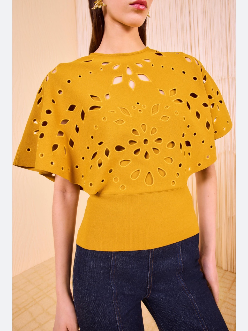 Ulla Johnson Josie Cape Sleeve Knit Top